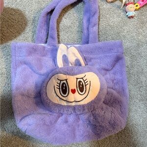 Charming Lavender Labubu Style Kids Tote Bag